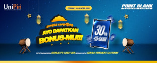 Sambut Ramadhan – Extra Bonus 30% PB Cash #PakeUniPin